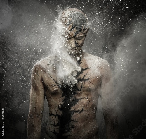 Photography Man with conceptual spiritual body art