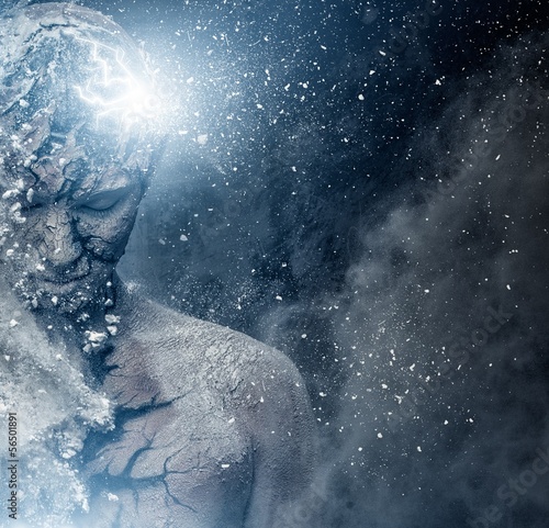 Photography Man with conceptual spiritual body art