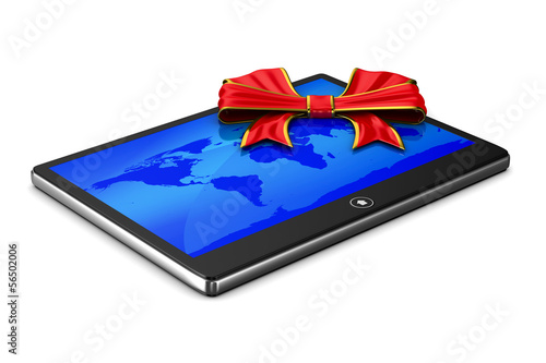 tablet on white background....