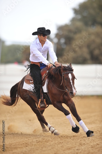 Man is riding a horse © PROMA