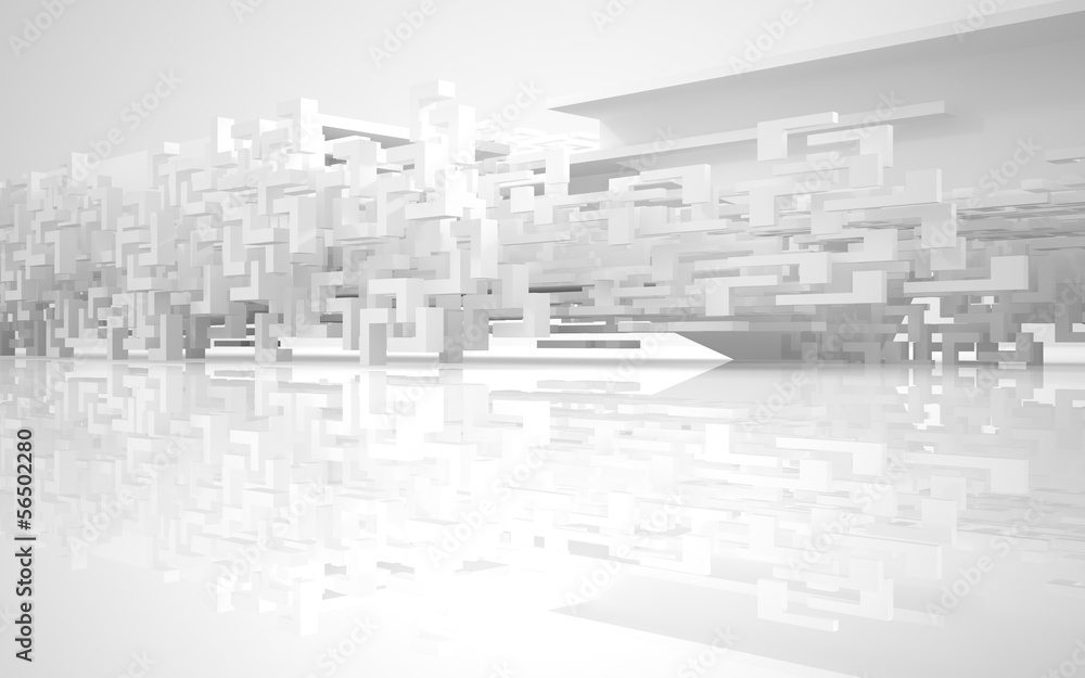 Super cool abstract architectural white background Super cool abstract architectural white background