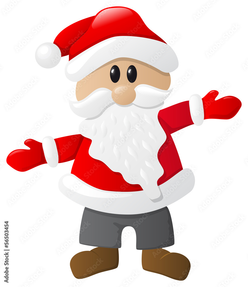 Weihnachtsmann auf weißem Hintergrund Weihnachtsmann auf weißem Hintergrund