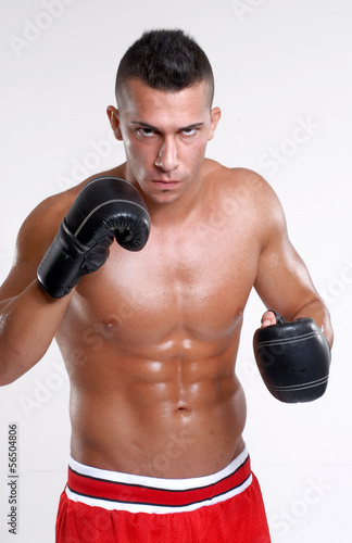 Boxeador, deportista musculoso.