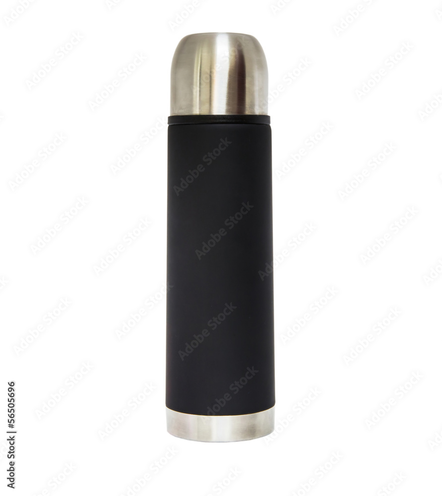 Thermos flask over white background Thermos flask over white background
