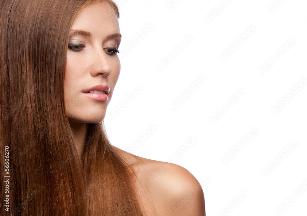 Brunette with long hairs Brunette with long hairs