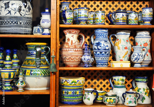 Ceramic crafts for sale in the shop