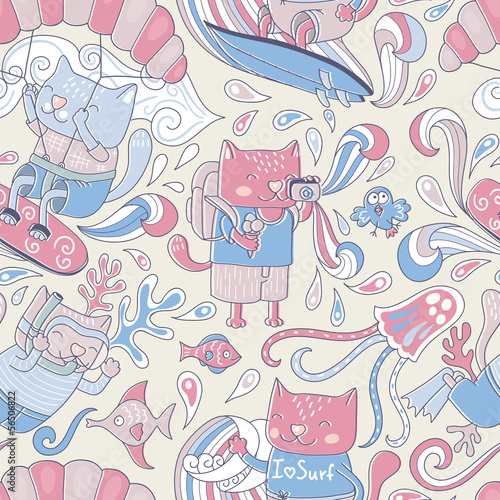 Summer seamless pattern