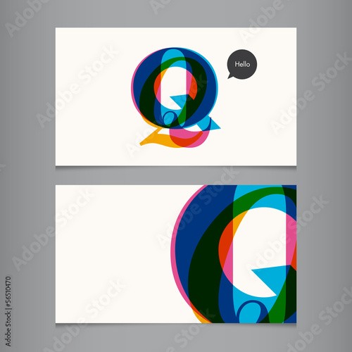 Business card template, letter A