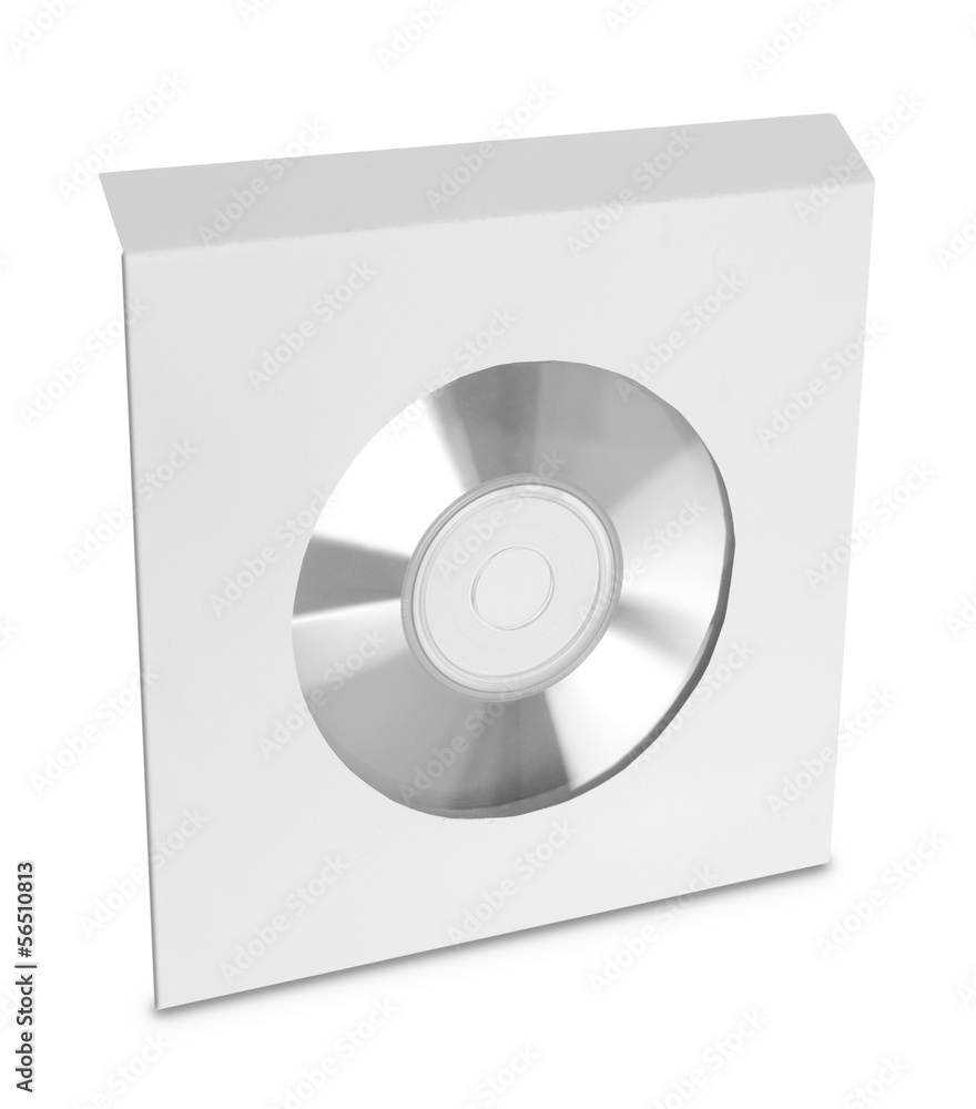 compact disc package isolated on white background compact disc package isolated on white background