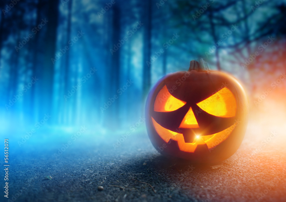 Spooky Halloween Night - obrazy, fototapety, plakaty 