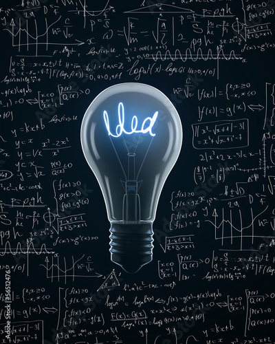 Light bulb with idea text