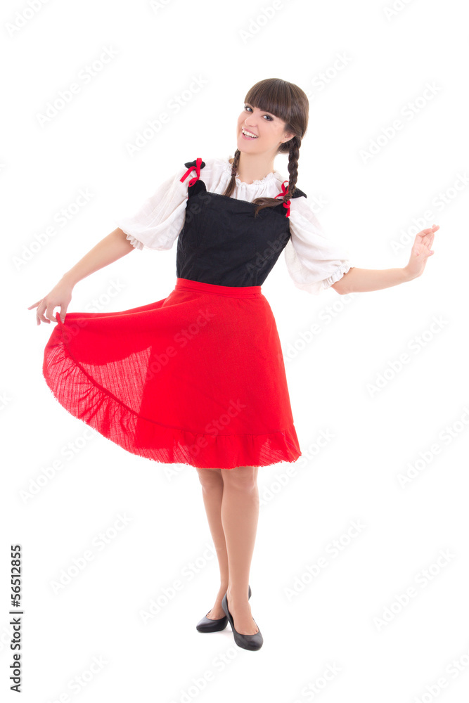young woman in typical bavarian dress dirndl young woman in typical bavarian dress dirndl