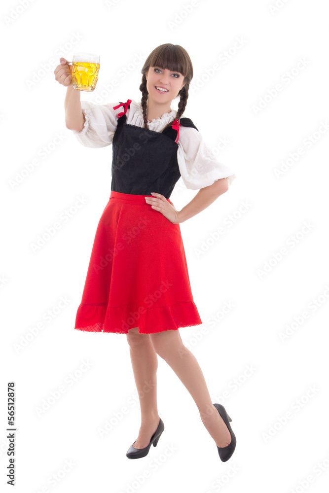 Beautiful bavarian girl with cup of beer Beautiful bavarian girl with cup of beer