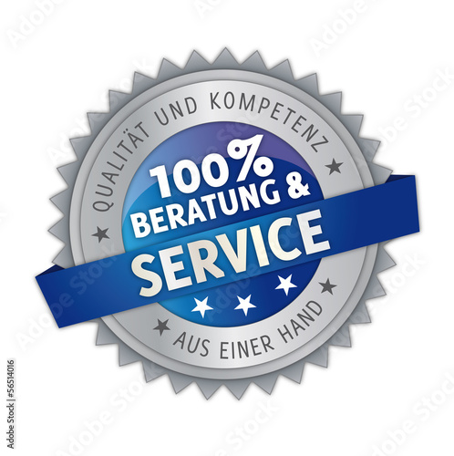 Service und Beratung, Button, Siegel, Aufkleber