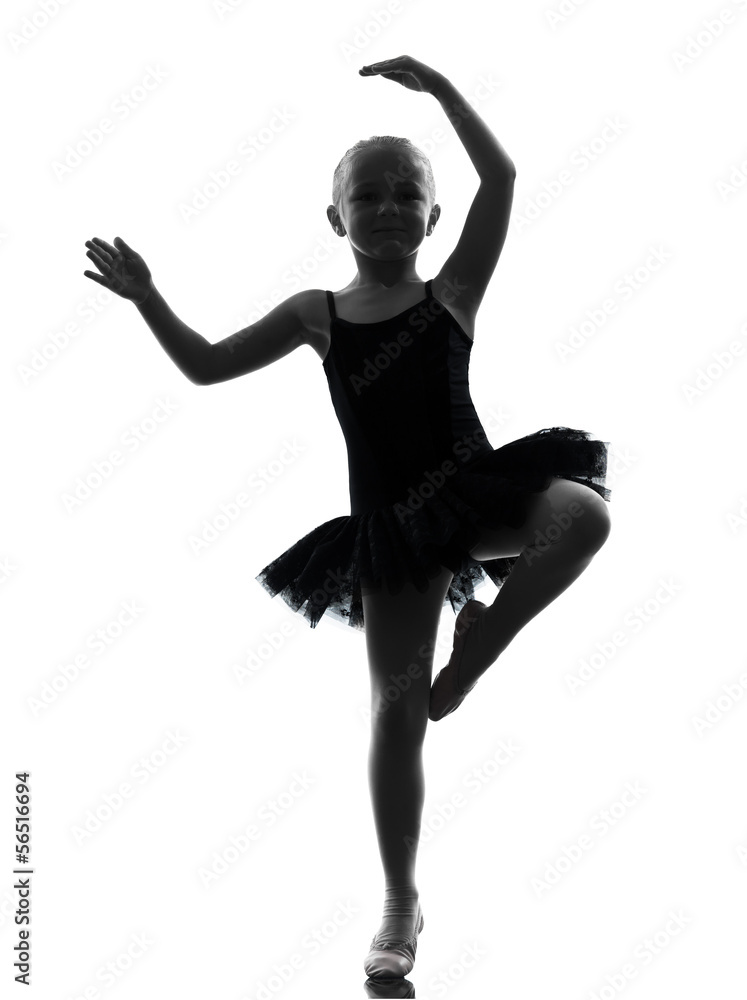 one little girl ballerina ballet dancer dancing silhouette one little girl ballerina ballet dancer dancing silhouette