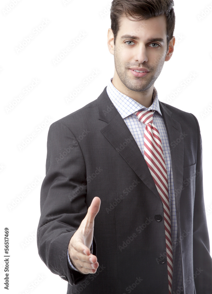 Businessman offering for handshake Businessman offering for handshake