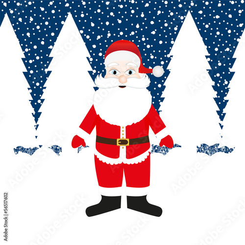 santa claus in the forest