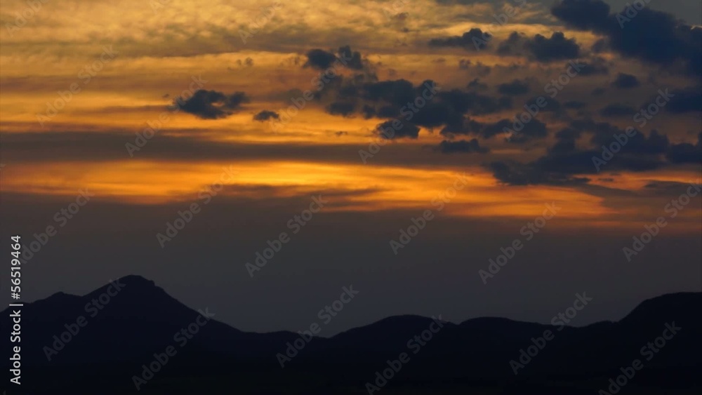 Sunset over mountains - timlapse HD video Sunset over mountains - timlapse HD video