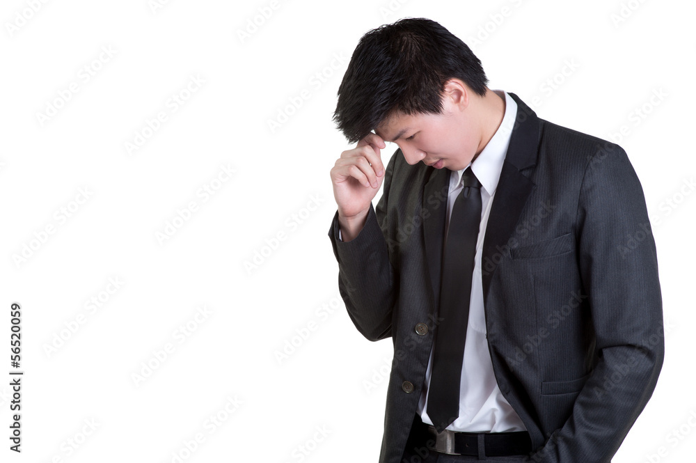 business man smart thinking suit isolated business man smart thinking suit isolated