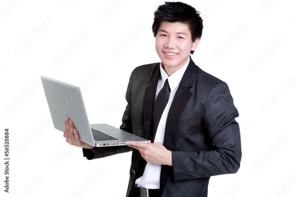 business man smart hold notebook suit isolated business man smart hold notebook suit isolated