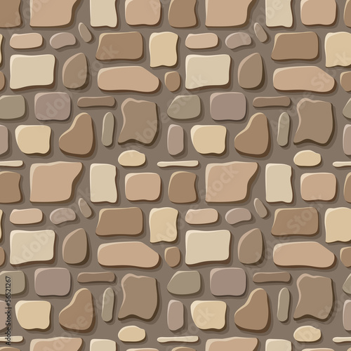 Seamless texture of stone wall. Vector illustration.