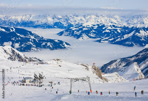 Ski resort of Kaprun, Kitzsteinhorn glacier. Austria