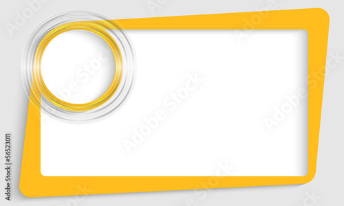 yellow abstract text box and transparent circle