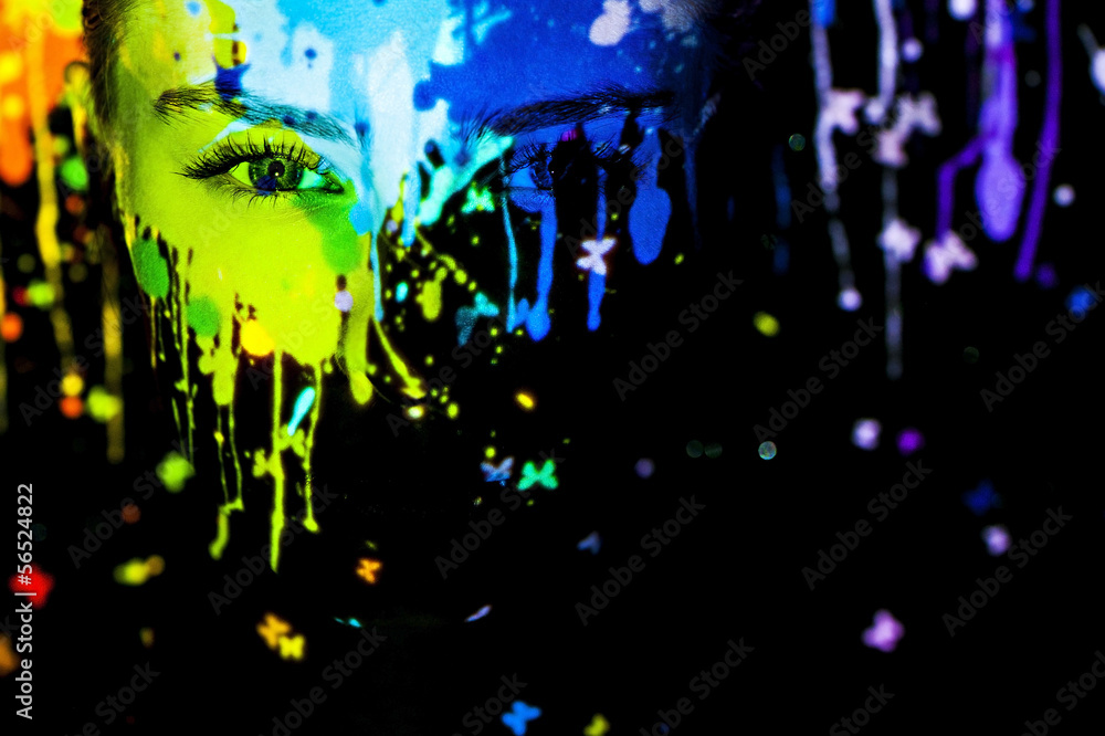 girl's face from paint