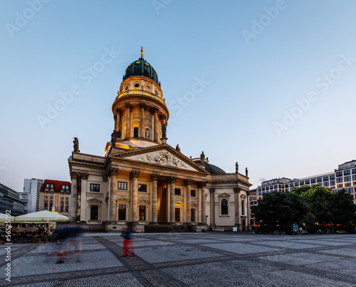 German Cathedral on Gendarmenmarkt Square in the Eveneing, Berli