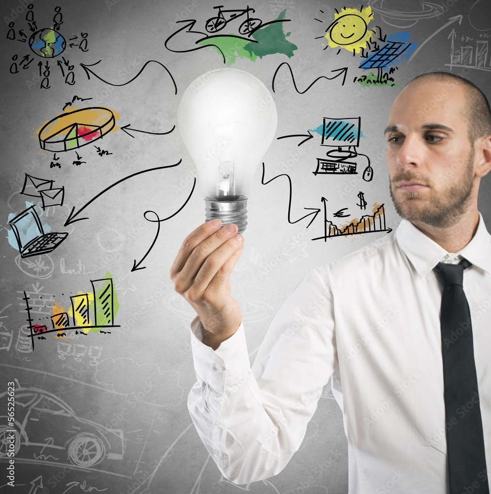 New idea of a businessman New idea of a businessman