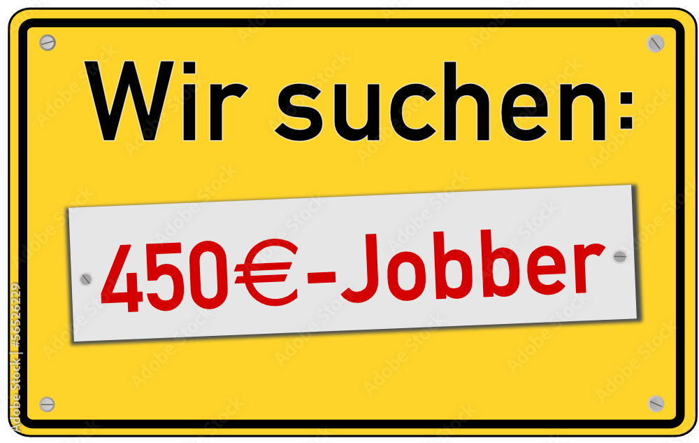 Fototapeta premium Mini-Job 450€ Schild #130924-svg04