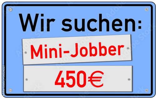 Mini-Job 450€ Schild  #130924-svg05
