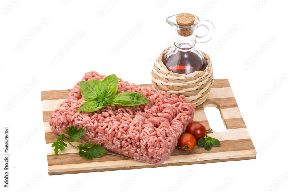 Stuffed raw meat