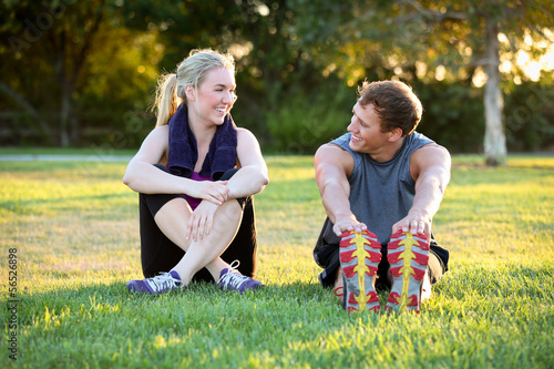 Couple exercising photo