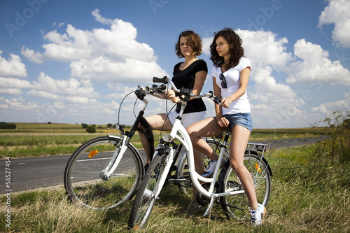 Ride a bike on the summer