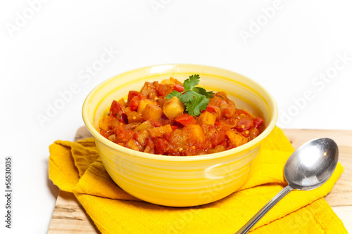Vegetable stew with zucchini, eggplant, bell pepper and potato