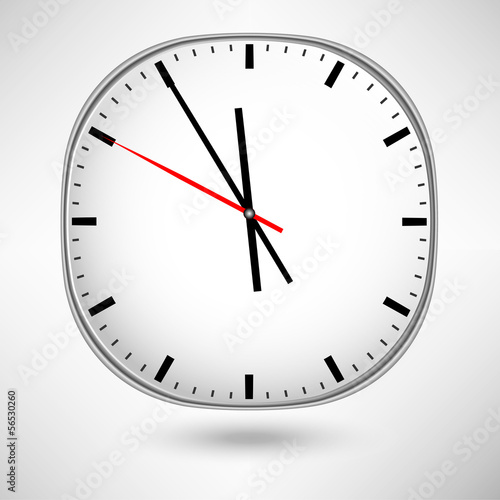 Symetriscche rchteckige Eckenlose Uhr mit Ziffernblatt