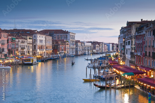 Grand Canal  Villas and Gondolas  Venice