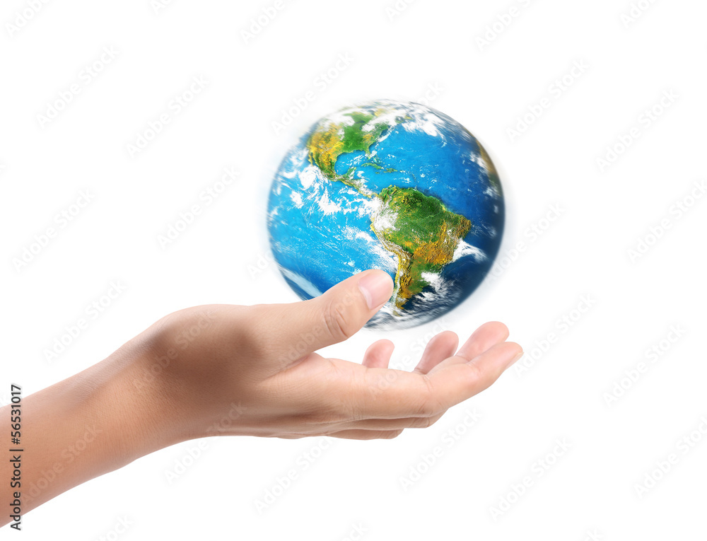 Globe ,earth in human hand Globe ,earth in human hand