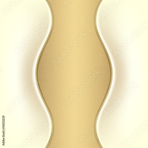 Elegant wedding card. White and gold design