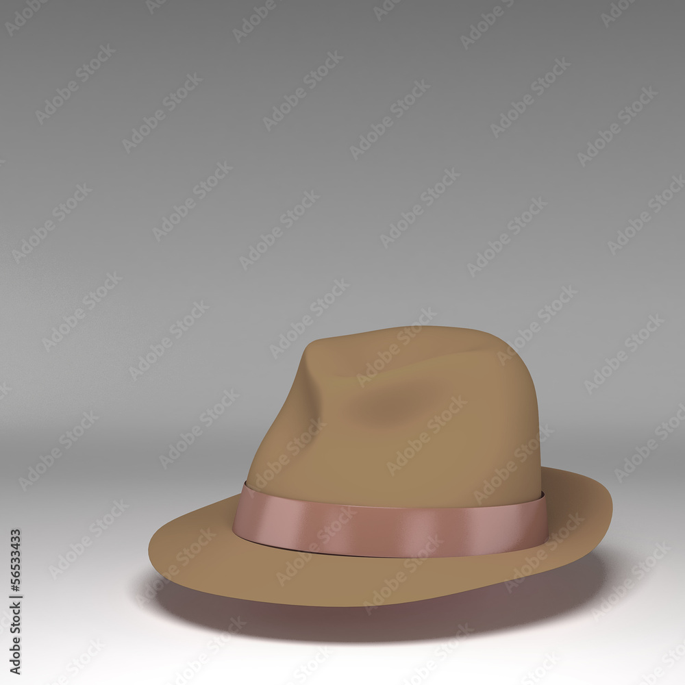 felt trilby/fedora hat isolated felt trilby/fedora hat isolated