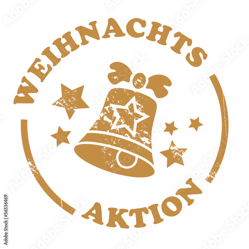 Weihnachtsaktion Stempel, rund, gold