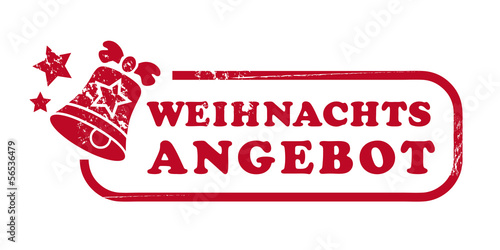 Weihnachts Angebot, Stempel, rot