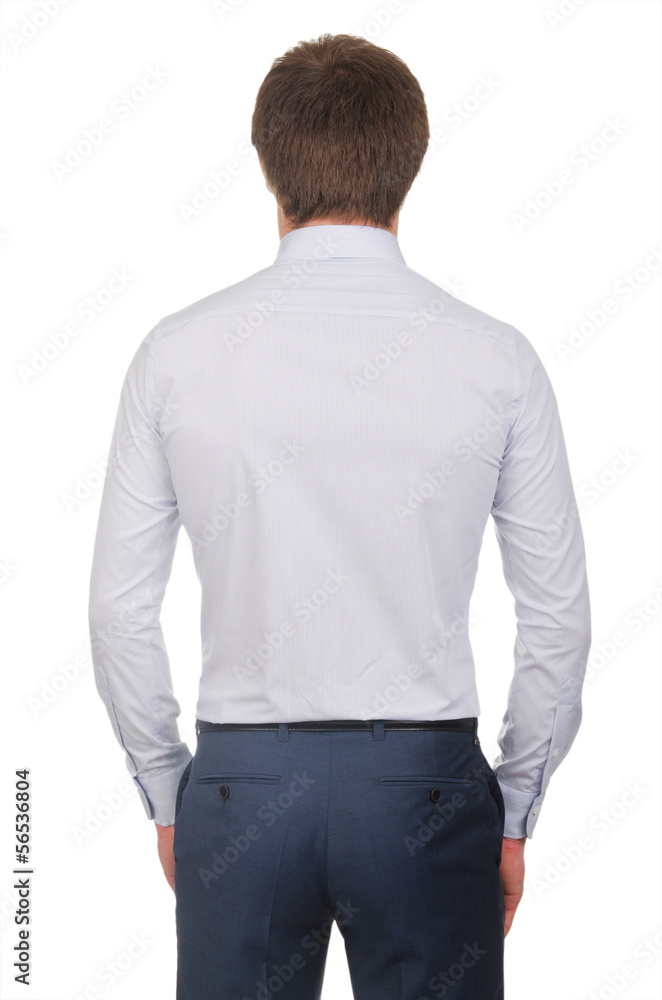 Male model with shirt isolated on white Male model with shirt isolated on white