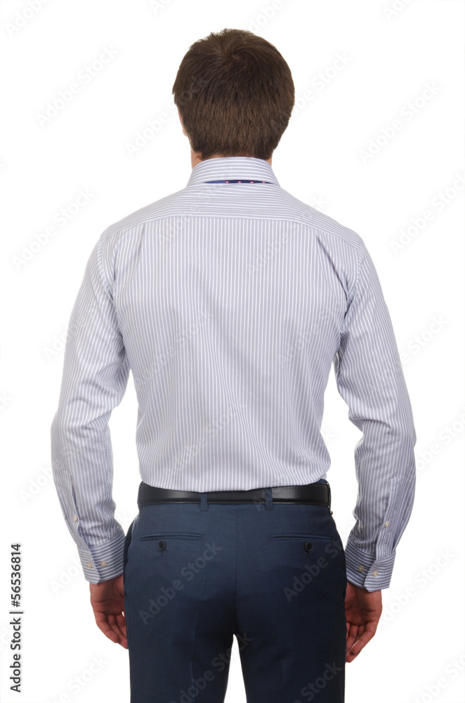 Male model with shirt isolated on white Male model with shirt isolated on white