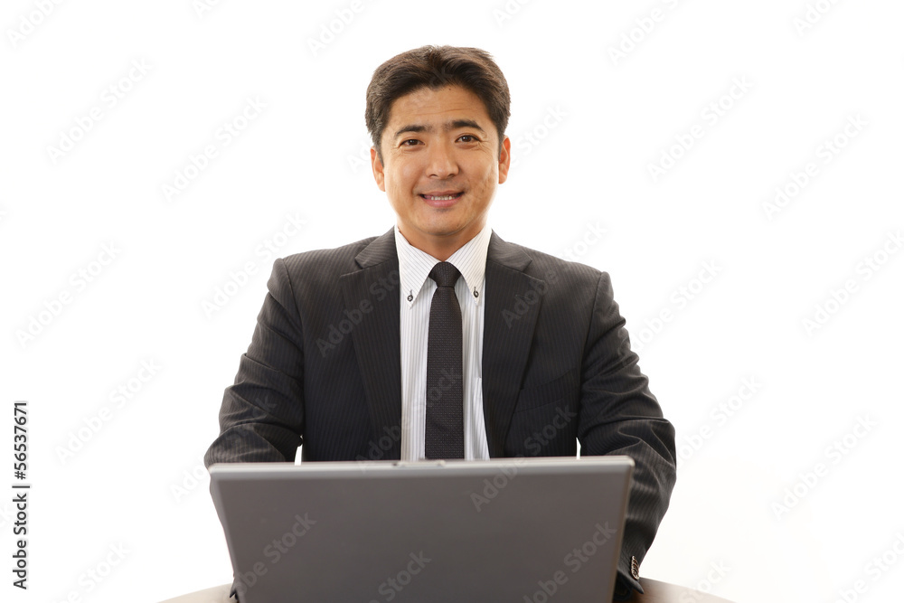 笑顔のビジネスマン 笑顔のビジネスマン