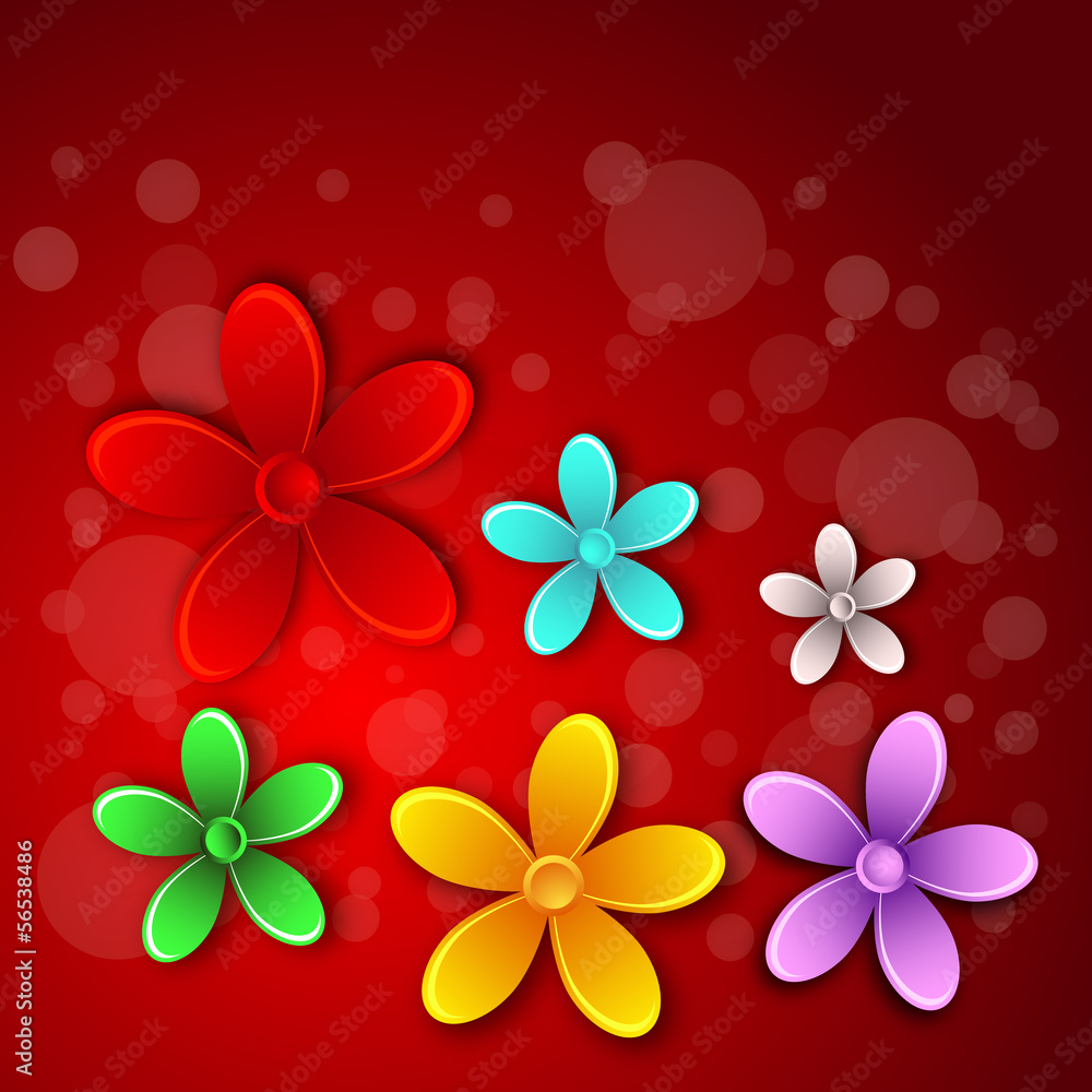 Fototapeta premium Abstract 3D flower card