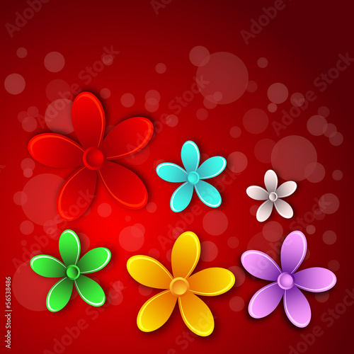 Abstract 3D flower card
