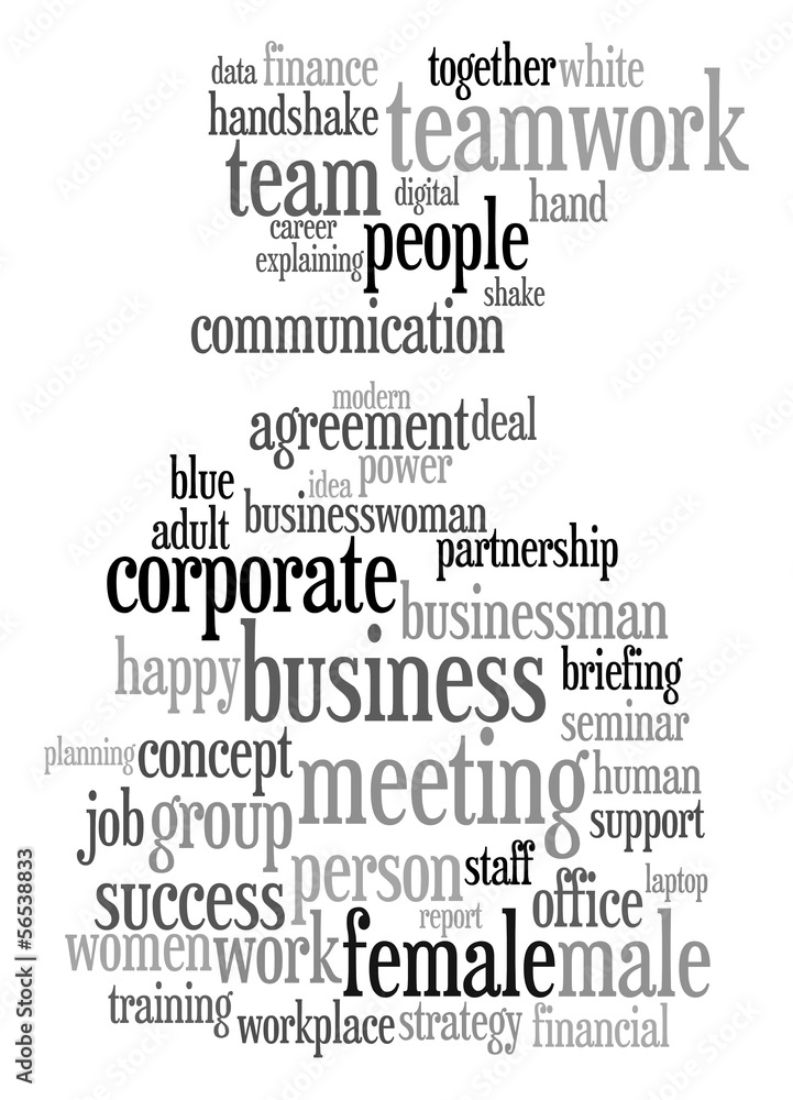 Obraz premium Business text cloud