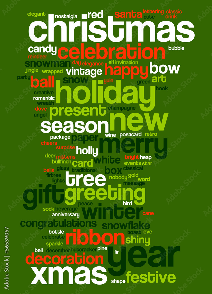 Christmas text cloud Christmas text cloud
